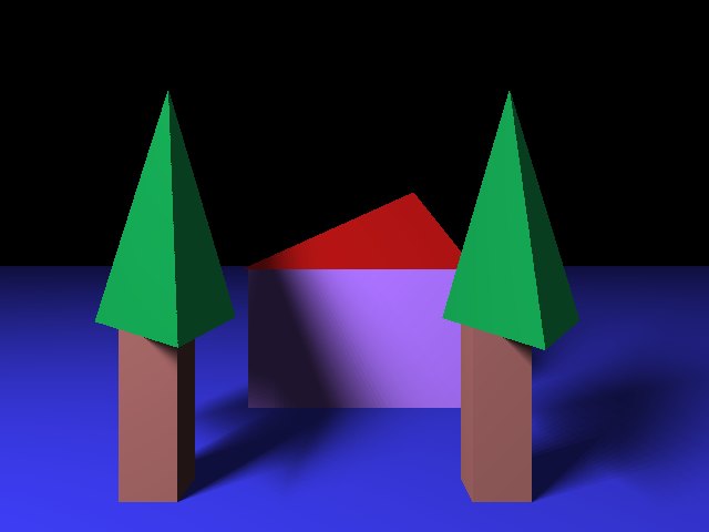 Render 3 with soft shadows